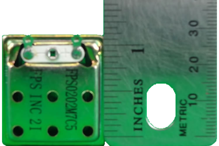 fps model 0202N rear view with ruler